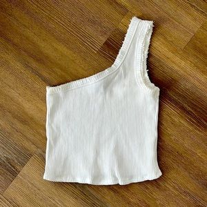 Urban outfitters one shoulder ribbed top
